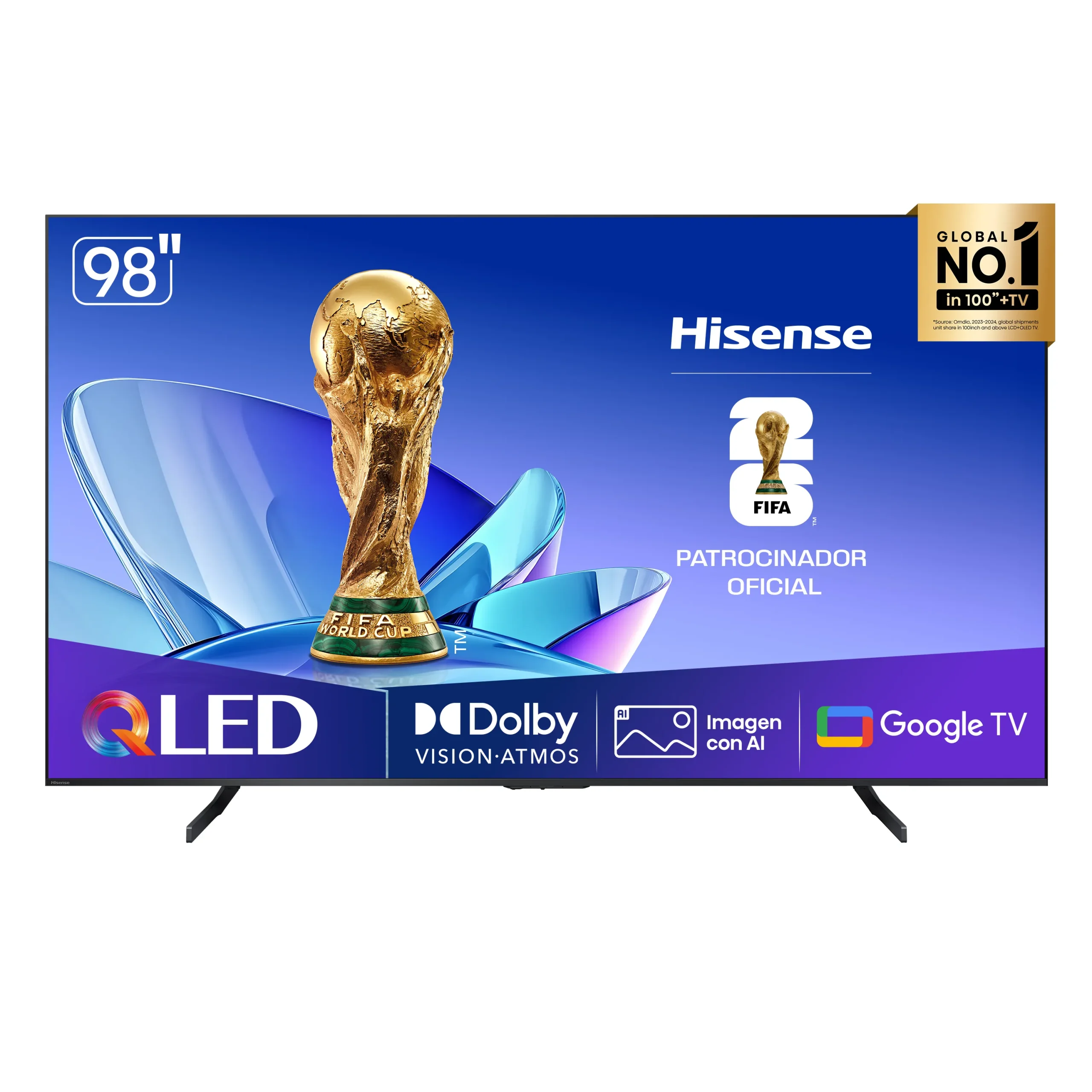 Televisor Hisense 98Q6QG | Google TV | 98" | 4K | HDMI | USB | Wi-Fi | Bluetooth - Imagen 2